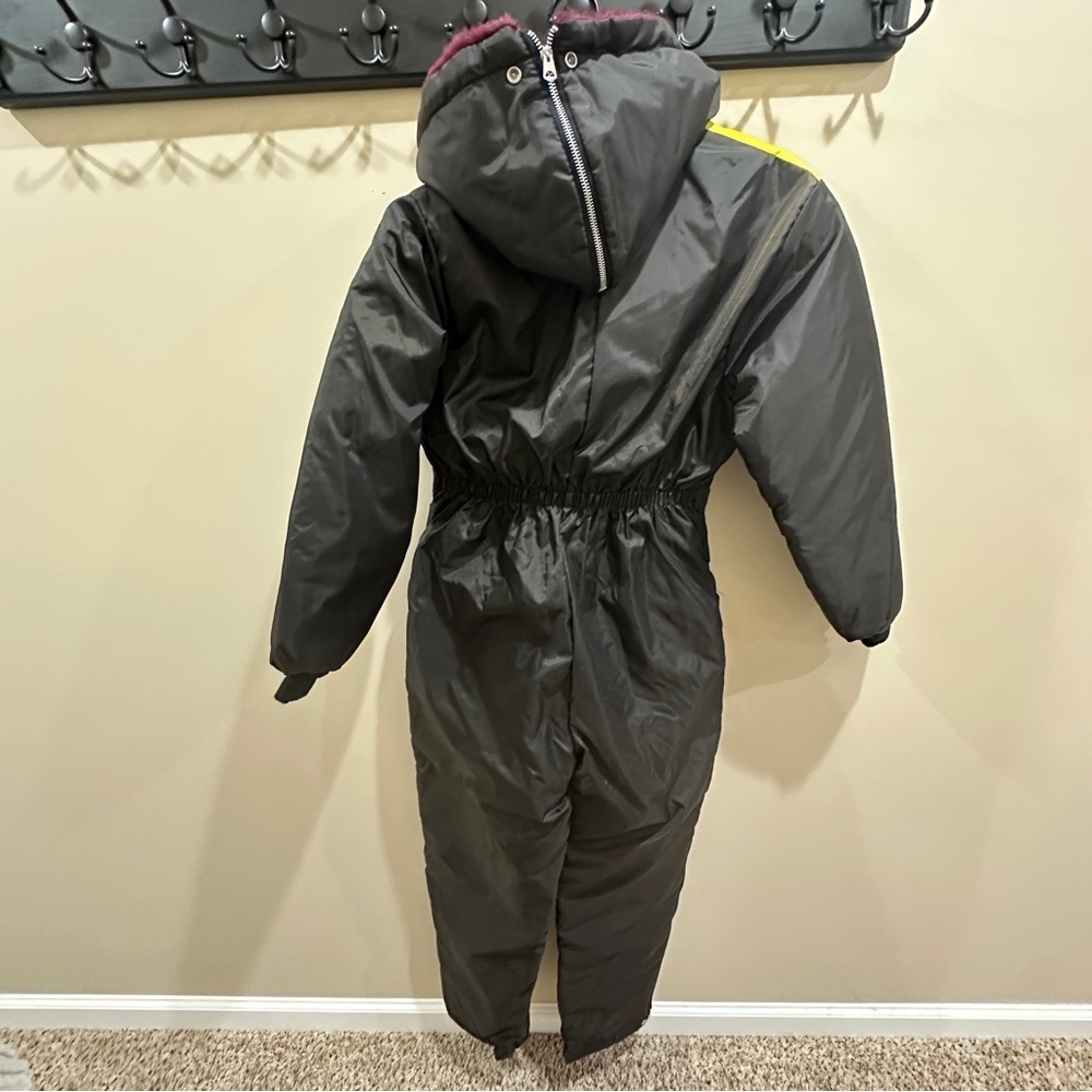 Vintage Snow Ski Belted Hooded Jumpsuit Coveralls UPC One Piece USA Size Large - Picture 6 of 13